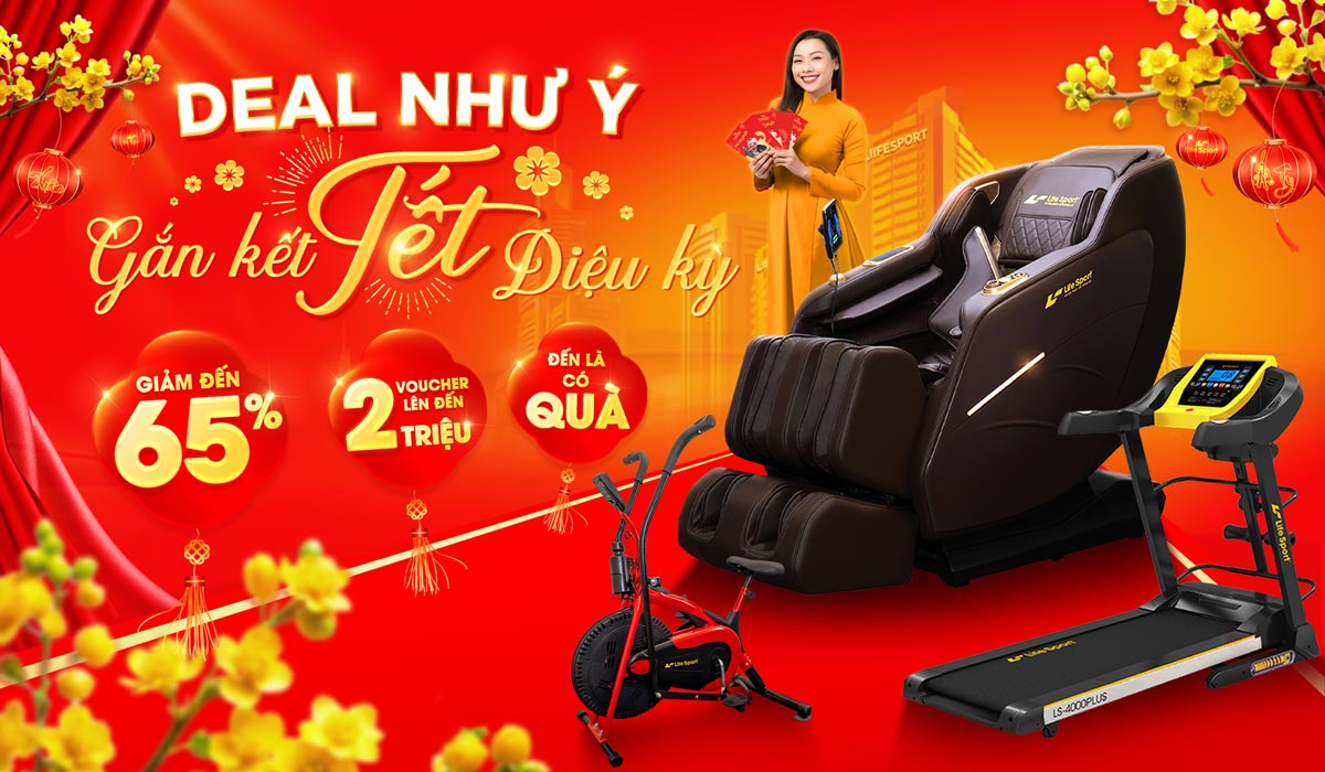 Lifesport Tặng Deal Như Ý - Gắn Kết Tết Diệu Kỳ - Ưu Đãi Đến 65%