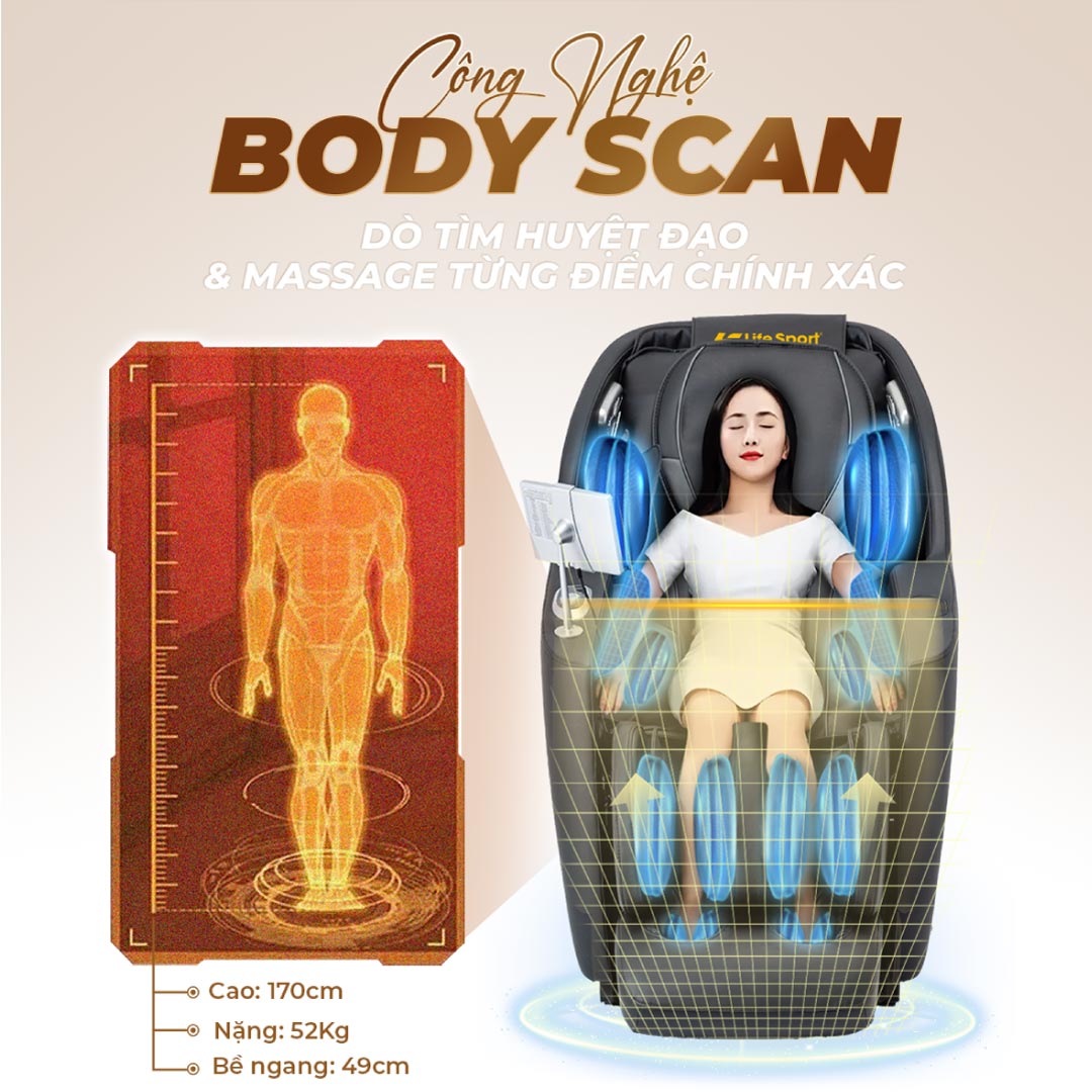 Ghe massage Lifesport LS 555 13 1