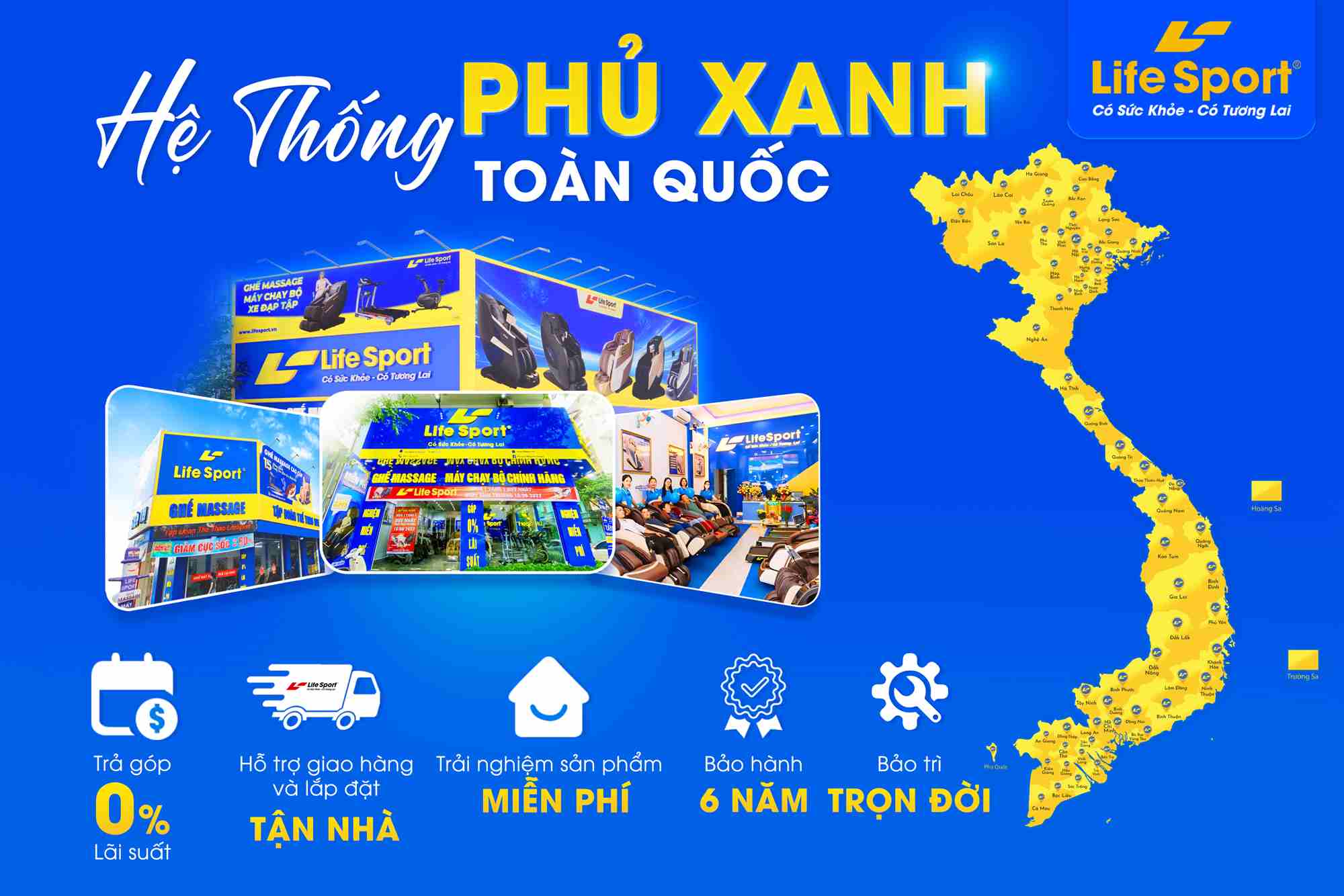 Hệ thống cửa hàng trải rộng toàn quốc