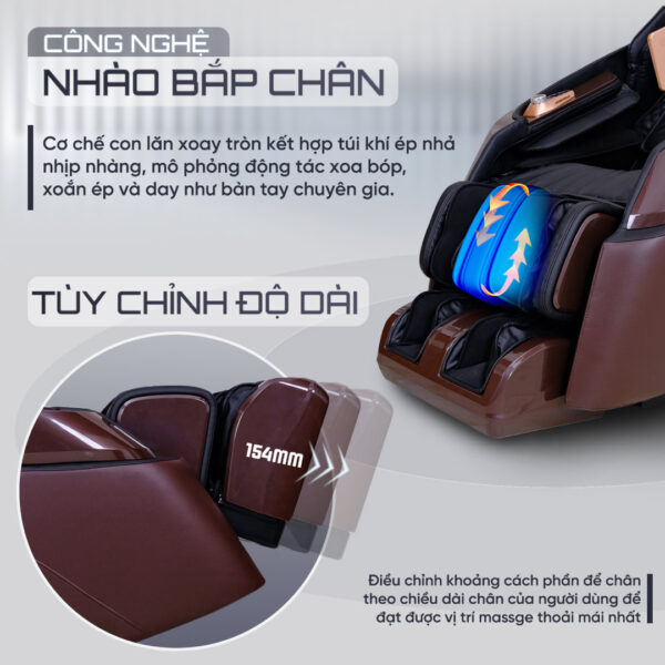 Ghế Massage Lifesport LS-379 - Đen Nâu Đỏ Ghe massage lifesport ls 379 den nau do 11