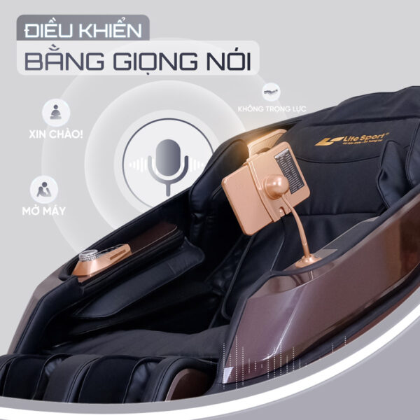Ghế Massage Lifesport LS-379 - Đen Nâu Đỏ Ghe massage lifesport ls 379 den nau do 12
