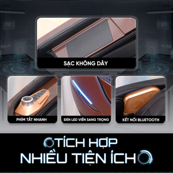 Ghế Massage Lifesport LS-379 - Đen Nâu Đỏ Ghe massage lifesport ls 379 den nau do 15 1