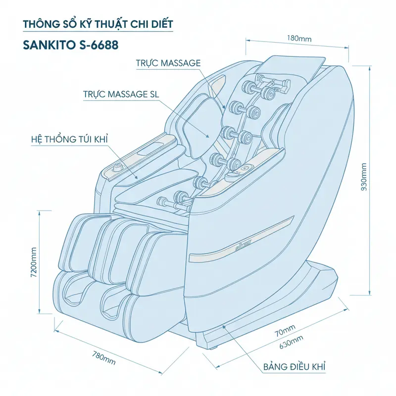 Ghế Massage Quản Lý Từ Xa Sankito S-6688: Giải Pháp Thư Giãn Tại Gia Tiện Lợi gemini image 86